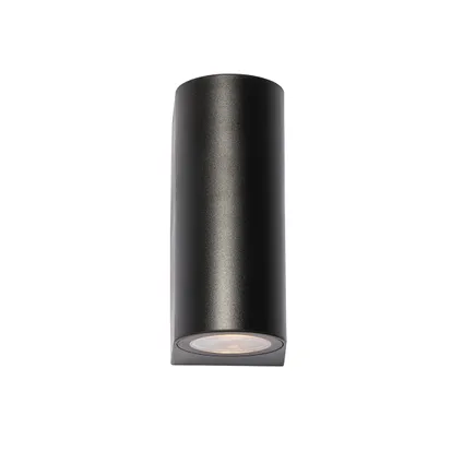 QAZQA Moderne buiten wandlamp zwart kunststof ovaal 2-lichts - Baleno 7