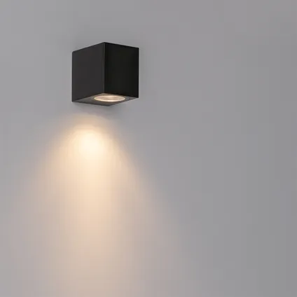 QAZQA Moderne buiten wandlamp zwart kunststof - Baleno 9
