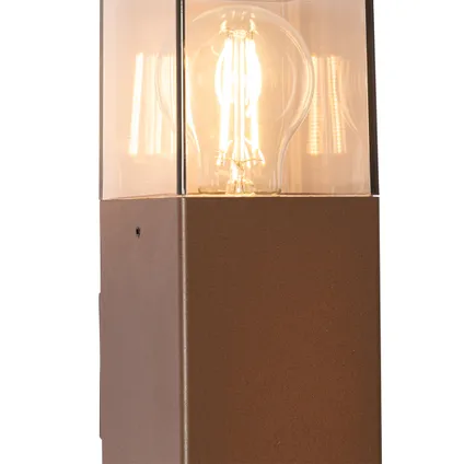 QAZQA Buiten wandlamp roestbruin met smoke kap 2-lichts IP44 - Denmark 2