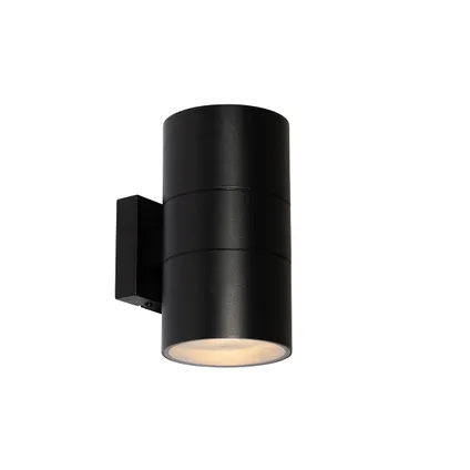 QAZQA Professional Moderne Buiten wandlamp zwart 2-lichts AR111 IP44 - Duo 2