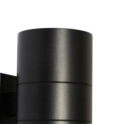 QAZQA Professional Moderne Buiten wandlamp zwart 2-lichts AR111 IP44 - Duo 5