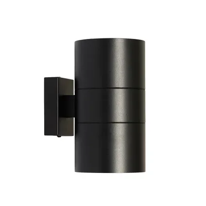QAZQA Professional Moderne Buiten wandlamp zwart 2-lichts AR111 IP44 - Duo 7