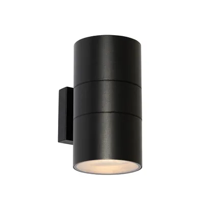 QAZQA Professional Moderne Buiten wandlamp zwart 2-lichts AR111 IP44 - Duo 9