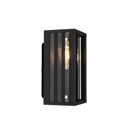 QAZQA Moderne buiten wandlamp zwart 26 cm IP44 - Dijon 6