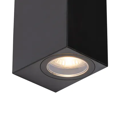 QAZQA Moderne buiten wandlamp zwart kunststof 2-lichts - Baleno 3