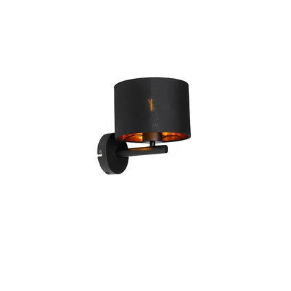 QAZQA Moderne wandlamp zwart met goud - VT 1 2