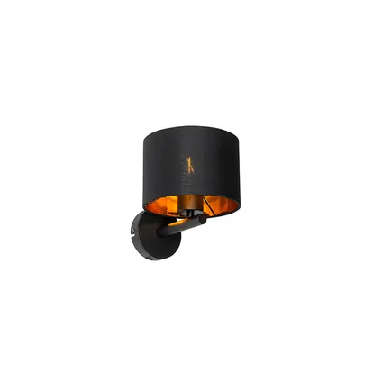 QAZQA Moderne wandlamp zwart met goud - VT 1 6