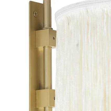 QAZQA Oosterse wandlamp goud crème kap met franjes - Franxa 7