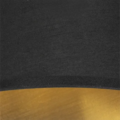 QAZQA Applique moderne noire et dorée avec liseuse - Renier 5