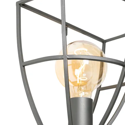 QAZQA Industriële wandlamp donkergrijs met schakelaar - Arthur 3