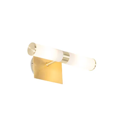 QAZQA Moderne wandlamp goud IP44 2-lichts - Bath