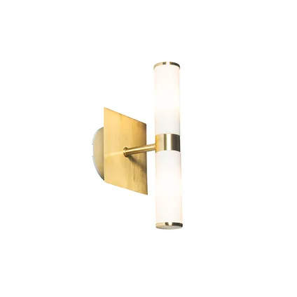 QAZQA Moderne wandlamp goud IP44 2-lichts - Bath 3