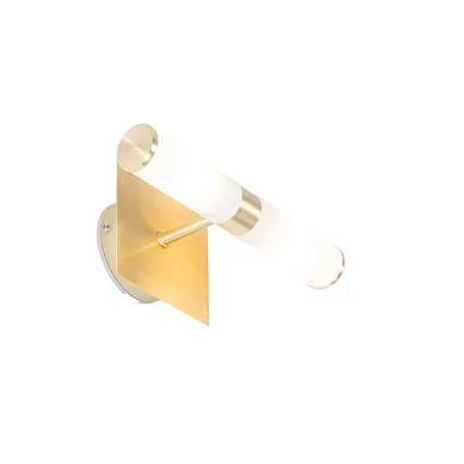 QAZQA Moderne wandlamp goud IP44 2-lichts - Bath 9
