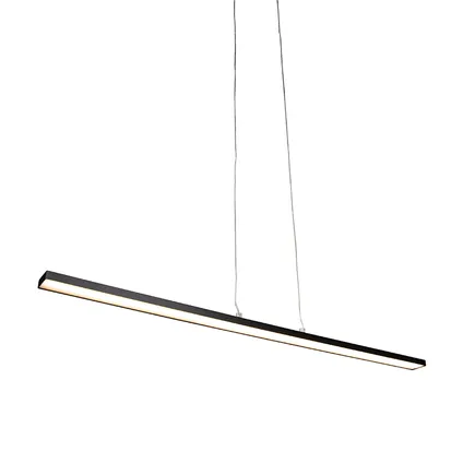 QAZQA Moderne hanglamp zwart 90 cm incl. LED - Banda 8