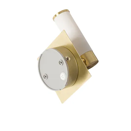 QAZQA Moderne badkamer wandlamp messing IP44 - Bath 8