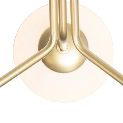 QAZQA Art Deco hanglamp goud met opaal glas 3-lichts - Coby 2