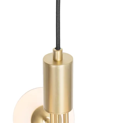 QAZQA Art Deco hanglamp goud met opaal glas 3-lichts - Coby 6