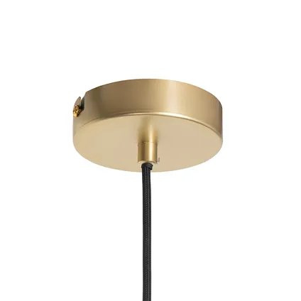 QAZQA Art Deco hanglamp goud met opaal glas 3-lichts - Coby 10