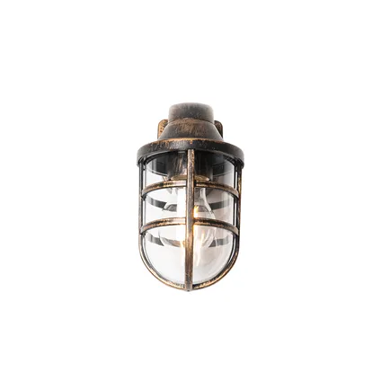 QAZQA Vintage buiten wandlamp antiek goud IP54 - Joeri 10
