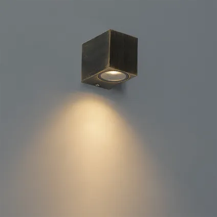 QAZQA Moderne wandlamp antiek goud IP44 - Baleno 9