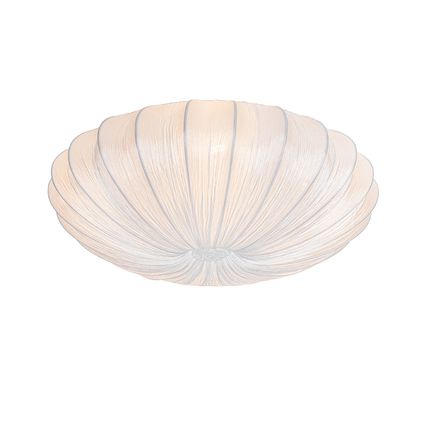 QAZQA Design plafondlamp wit zijden 60 cm 5-lichts - Plu