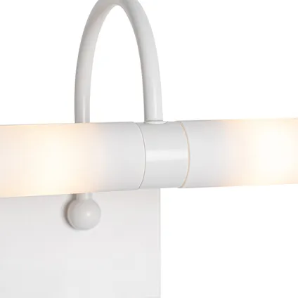 QAZQA Applique de salle de bain classique blanc IP44 2 lumières - Bath Arc 3