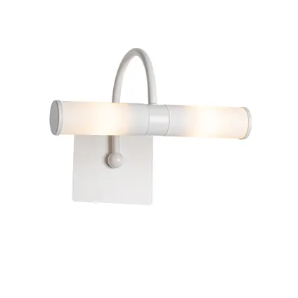 QAZQA Applique de salle de bain classique blanc IP44 2 lumières - Bath Arc 9