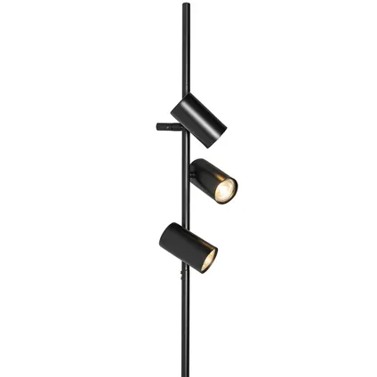 QAZQA Wandlamp zwart met voetschakelaar 3-lichts - Jeana Luxe 2