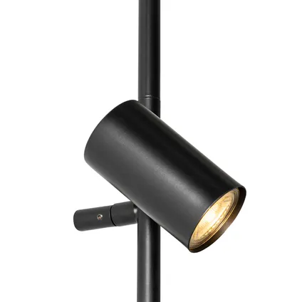 QAZQA Wandlamp zwart met voetschakelaar 3-lichts - Jeana Luxe 3