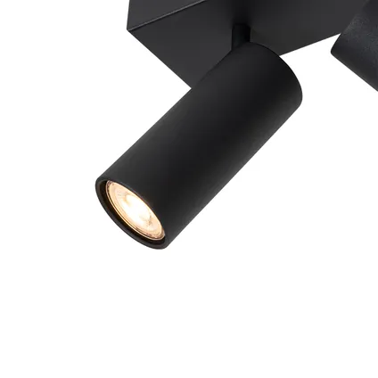 QAZQA Moderne plafondspot zwart 4-lichts verstelbaar - Renna 5