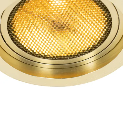 QAZQA Moderne inbouwspot goud verstelbaar - Coop 111 Honey 2
