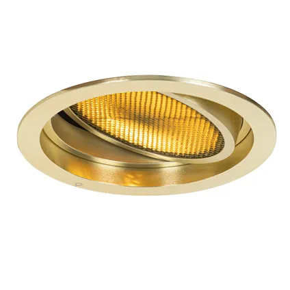 QAZQA Moderne inbouwspot goud verstelbaar - Coop 111 Honey 5