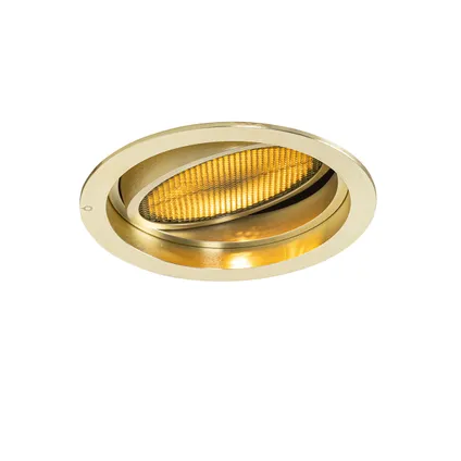 QAZQA Moderne inbouwspot goud verstelbaar - Coop 111 Honey 7