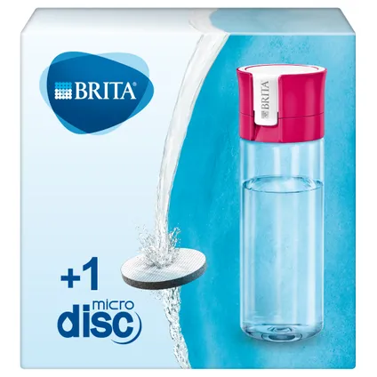 BRITA Waterfilterfles VITAL 0,6L - Roze - inclusief 1 MicroDisc