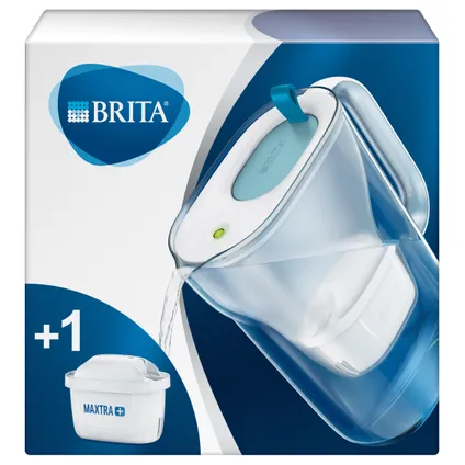 BRITA Style Eco Cool Carafe à eau avec 1 cartouche filtrante Maxtra+ - 2,4L - Bleu