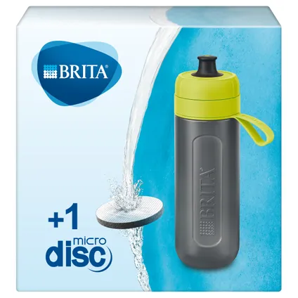 BRITA Fill&Go Waterfilterfles ACTIVE 0,6L Groen - met 1 MicroDisc