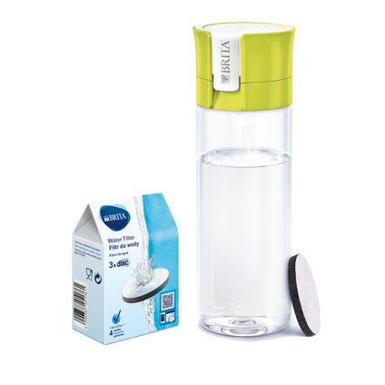 BRITA Waterfilterfles VITAL 0,6L - Groen + MicroDisc 3-Pack