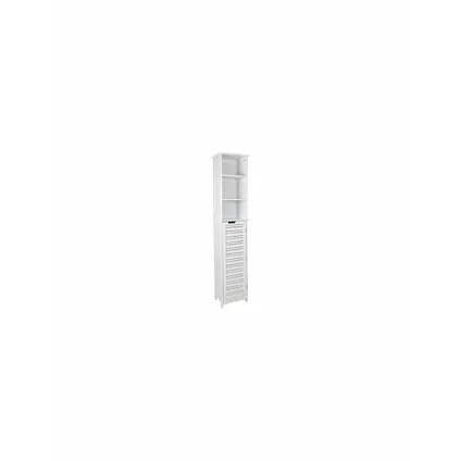 Meuble de salle de bain Miami - 35x26x173 cm - Incl. 1 porte et 6 tablettes - Blanc 8