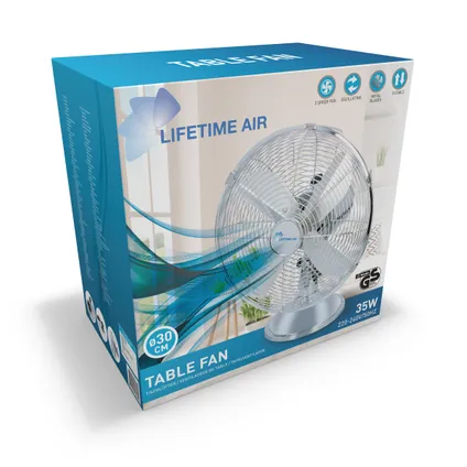 Lifetime Air Ventilateur de table Retrolook 35 W 5