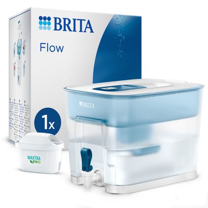 BRITA Waterfilterkan Flow Cool 8.2L - Blauw + 1 MAXTRA PRO AIO