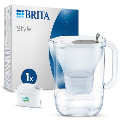 BRITA Carafe à eau Style Cool 2,4L - Gris + 1 cartouche MAXTRA PRO ALL-IN-1