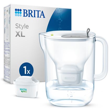 BRITA Carafe filtrante Style XL 3,5L - Gris + 1 cartouche MAXTRA PRO ALL-IN-ONE