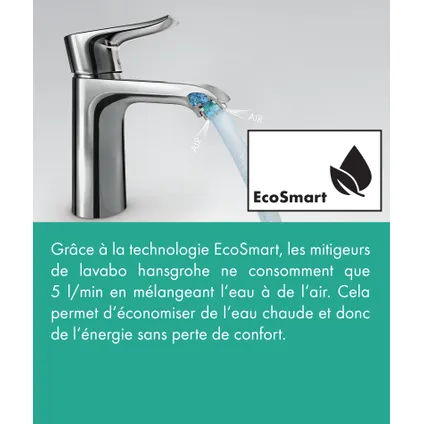 Mitigeur de lavabo Hansgrohe Vernis Blend EcoSmart CoolStart 100 chrome 7