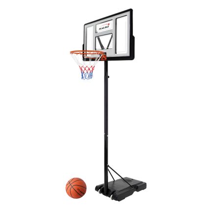 Panier de basket d'extérieur avec support Hauki, réglable en hauteur 235-295 cm