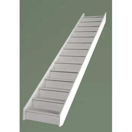 HandyStairs Escalier fermé "Basica60" - 60cm de large - 1x apprêt blanc - 11 marches (320/241) 2