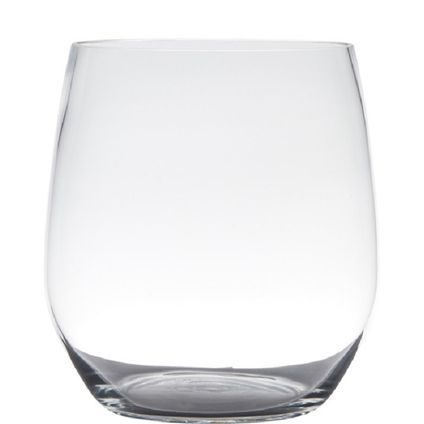 Hakbijl Glass Vaas - Tony - transparant - glas - 12 x 9 cm