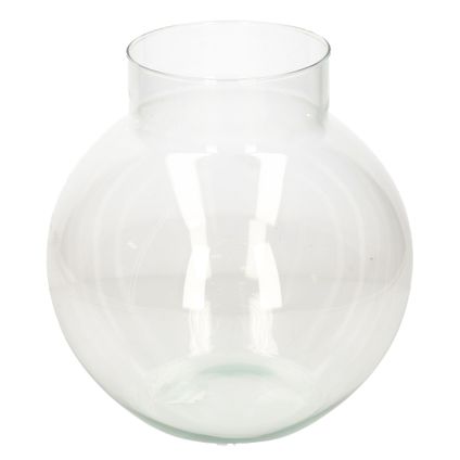 Hakbijl Glass Vaas - rond - glas - transparant - 23 x 23 cm