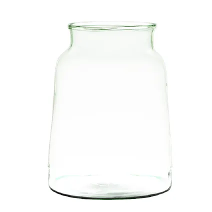 Hakbijl Glass Vaas - transparant - gerecycled glas - 23 x 19 cm 2