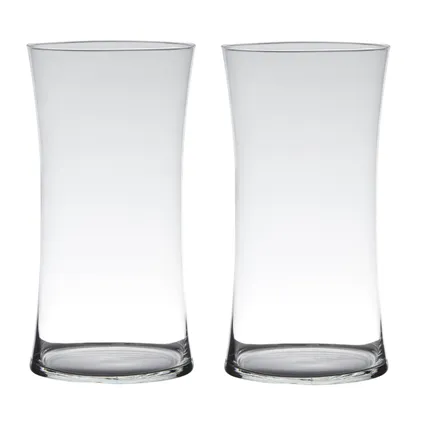 Hakbijl Glass Vaas - glas - transparant - 15 x 30 cm 3