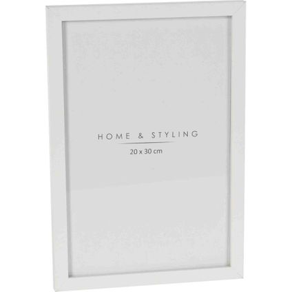 Home & Styling Fotolijst - kunststof - wit - voor een foto van 20 x 30 cm